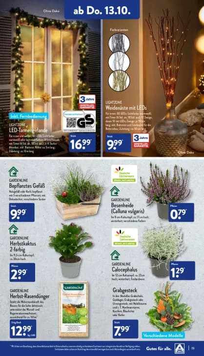 Weidenäste mit LEDs