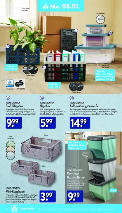 Recycling-Box mit Deckel