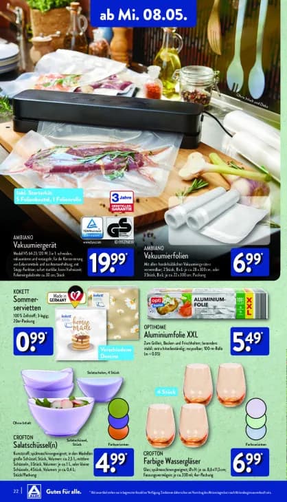 Farbige Wassergläser