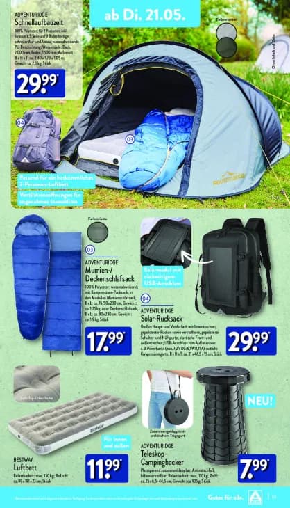 Mumien-/Deckenschlafsack