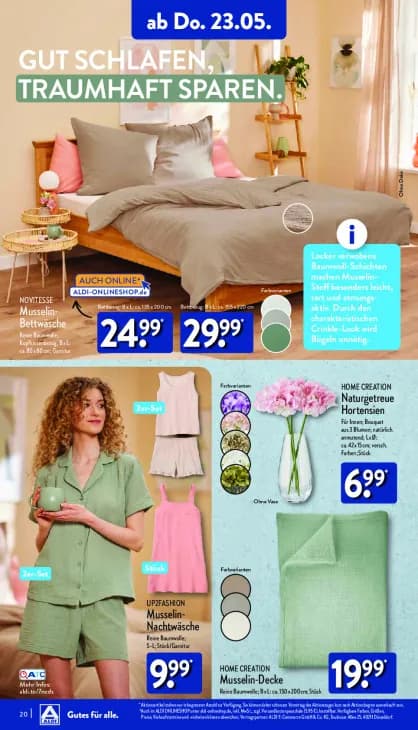 Musselin-Bettwäsche