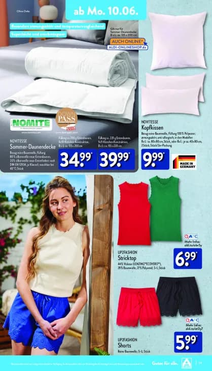 Sommer-Daunendecke 155x220cm