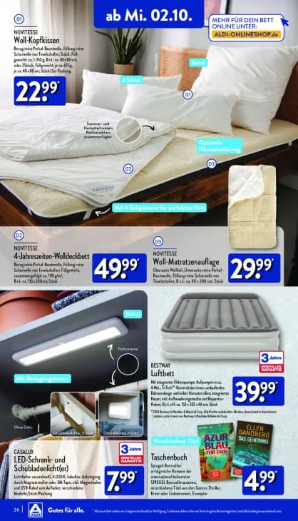 Woll-Matratzenauflage