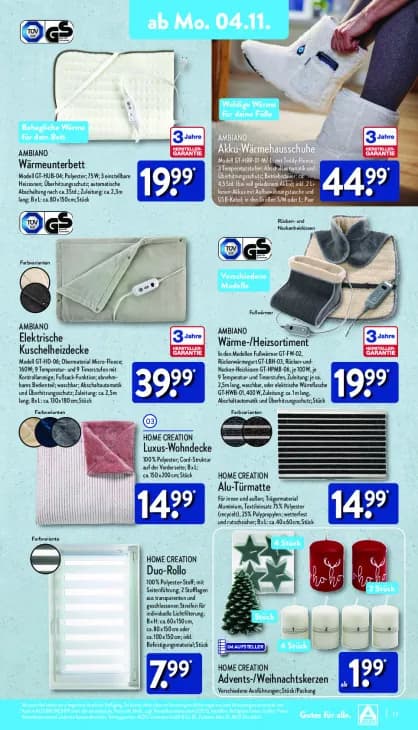 Wärme-/Heizsortiment