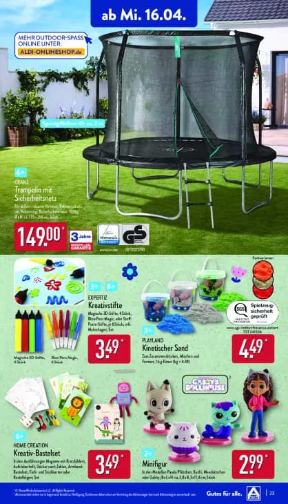 Trampolin mit Sicherheitsnetz