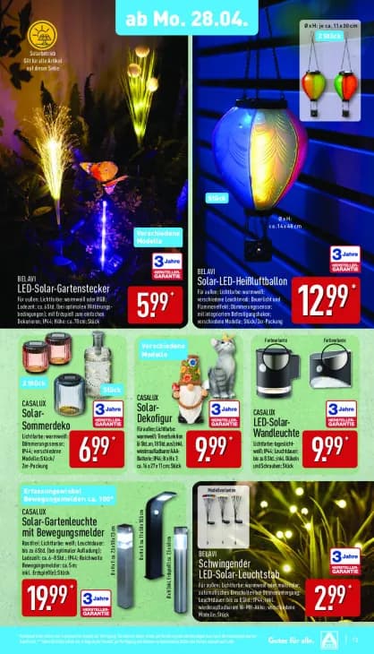 LED-Solar-Wandleuchte