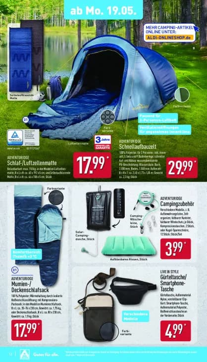 Mumien-/Deckenschlafsack