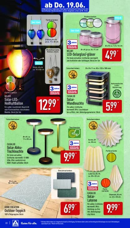 Solar-Akku-Tischleuchte