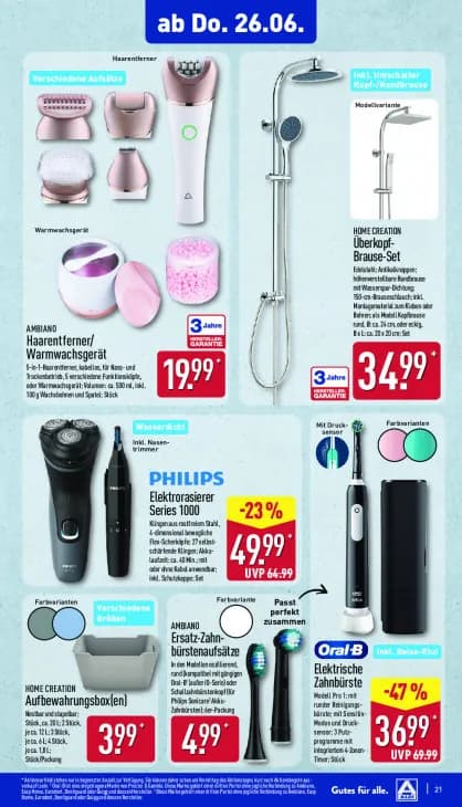 Überkopf-Brause-Set