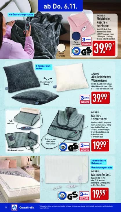 Wärme-/Heizsortiment