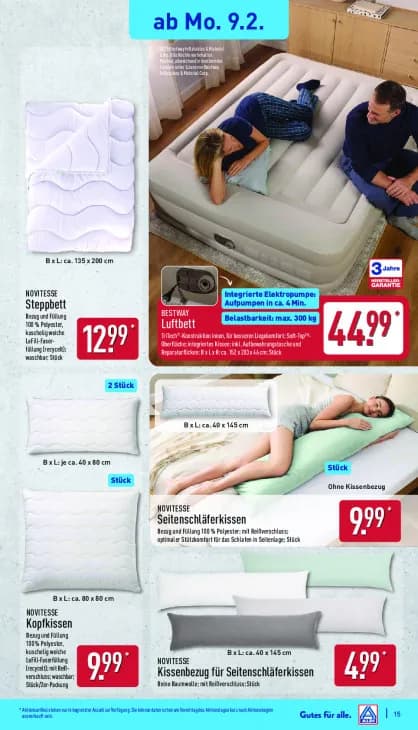 Kissenbezug für Seitenschläferkissen