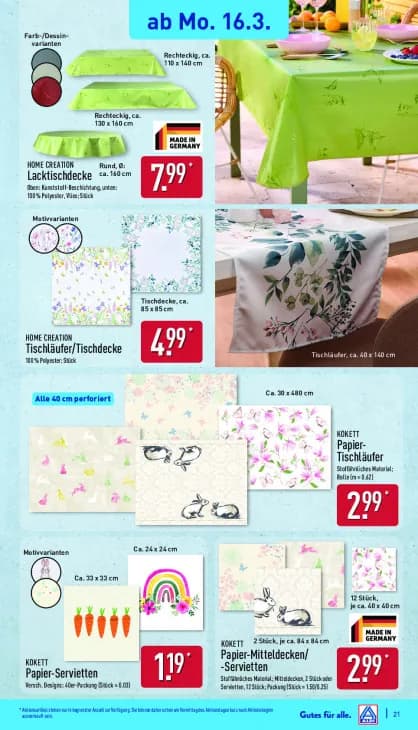 Tischläufer/Tischdecke