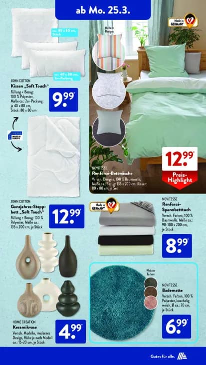 Ganzjahres-Steppbett „Soft Touch“