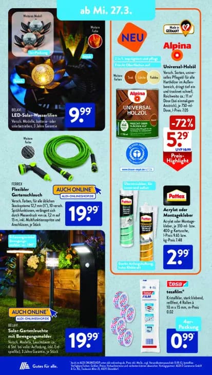 Solar-Gartenleuchte mit Bewegungsmelder