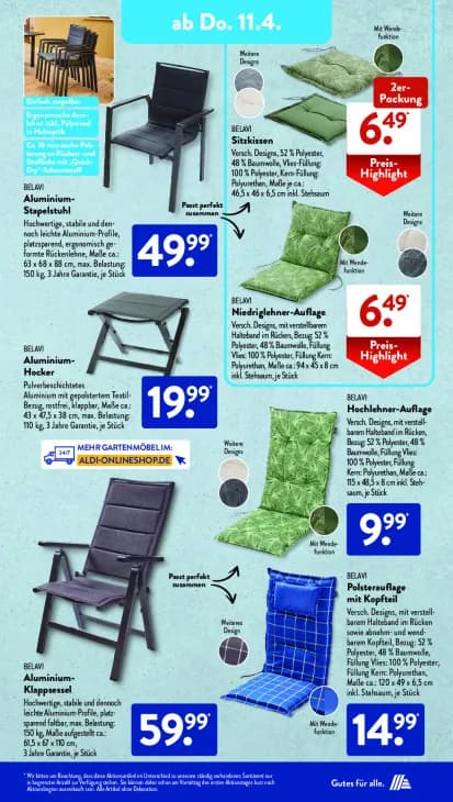 Polsterauflage mit Kopfteil