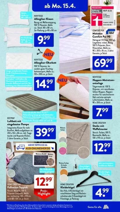 Matratze Comfort Pur 90