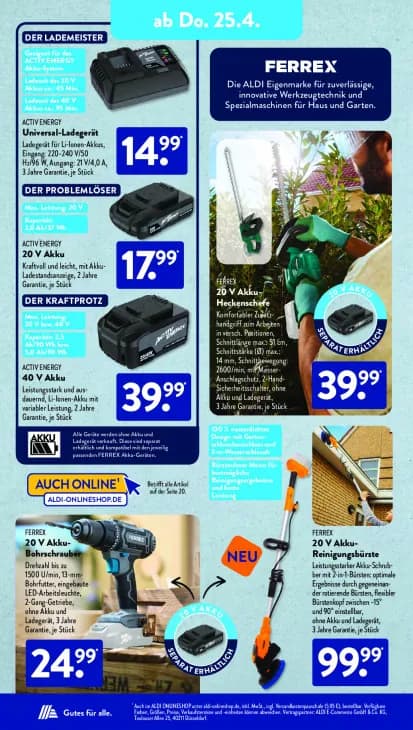 20 V Akku-Bohrschrauber