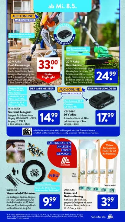 20 V Akku-Hochdruckreiniger