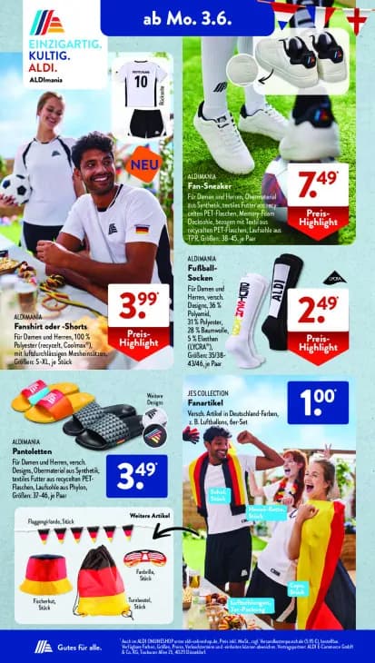 Fanshirt oder -Shorts