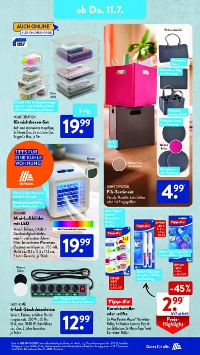 Mini-Luftkühler mit LED