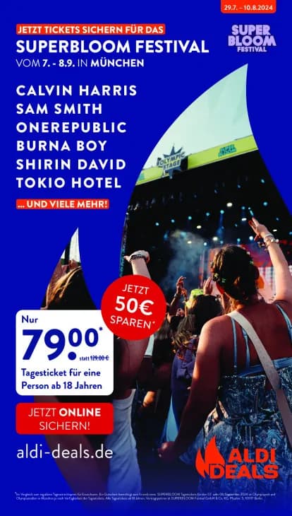 SUPERBLOOM FESTIVAL Tagesticket