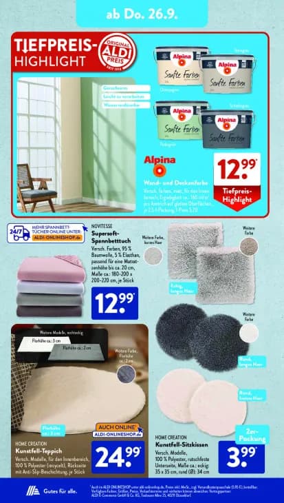 Wand- und Deckenfarbe