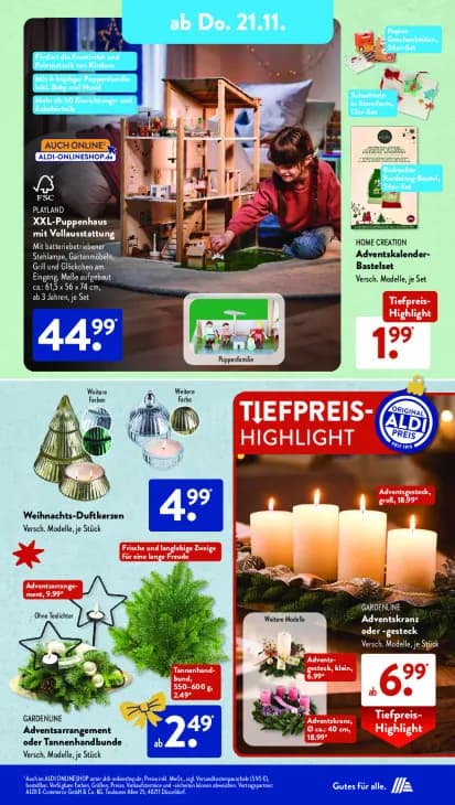 Adventsarrangement oder Tannenhandbunde