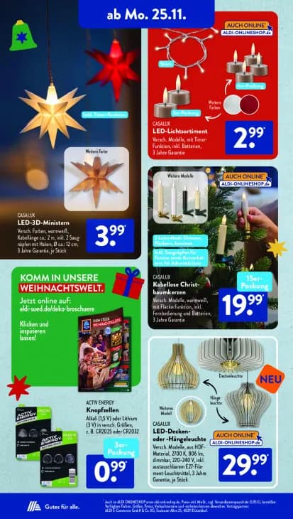 Kabellose Christbaumkerzen