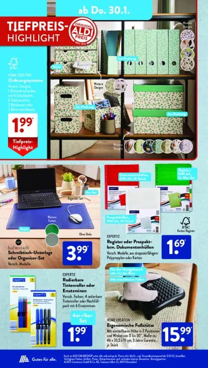 Schreibtisch-Unterlage oder Organizer-Set