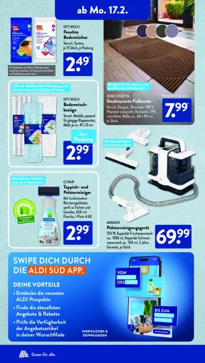 Feuchte Bodentücher