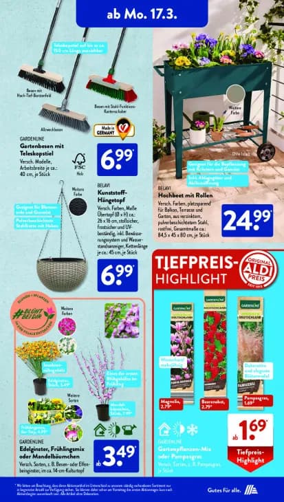 Gartenbesen mit Teleskopstiel