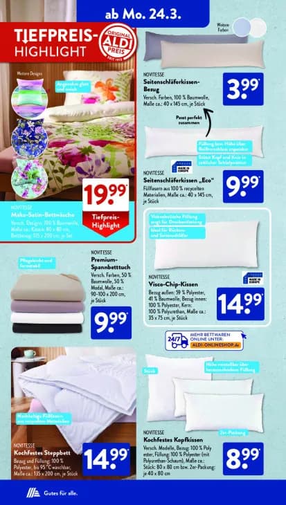 Kochfestes Steppbett