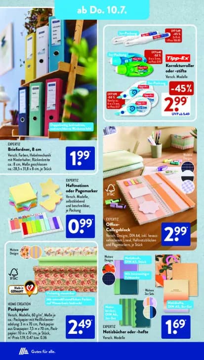 Korrekturroller oder -stifte