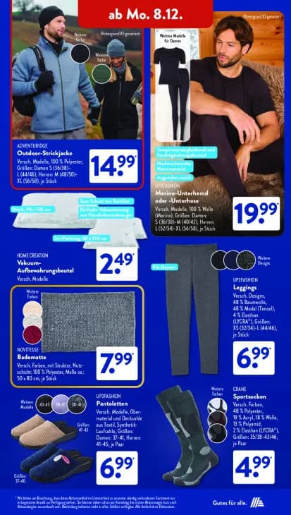 Merino-Unterhemd oder -Unterhose