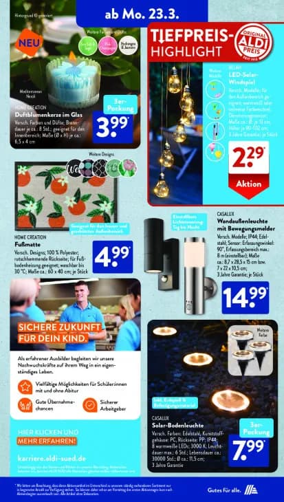 Duftblumenkerze im Glas