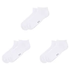 Damen-/Herren-Sneaker-Socken 3er-Pack, Weiß, 35/38