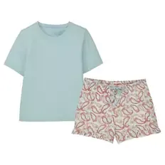 Damen Pyjama Kurz Frühjahr, Blau, S 36/38