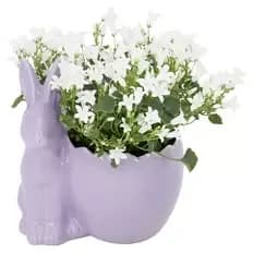 Keramik-Hase Flieder