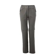 Damen und Herren Outdoor-Zip-Off-Hose, Damen, Grau, S 36/38