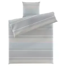 Baumwolle Viskose-Bettwäsche, Streifen, 135 x 200 cm + 80 x 80 cm