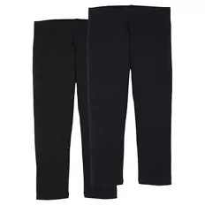 Damen Capri-Leggings 2er Pack, Schwarz, S 36/38